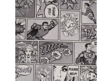 Dekostoff Tango comic grau